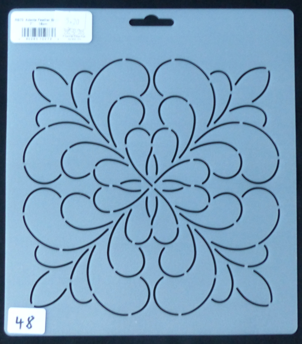 Quiltstencil Andante Feather Block